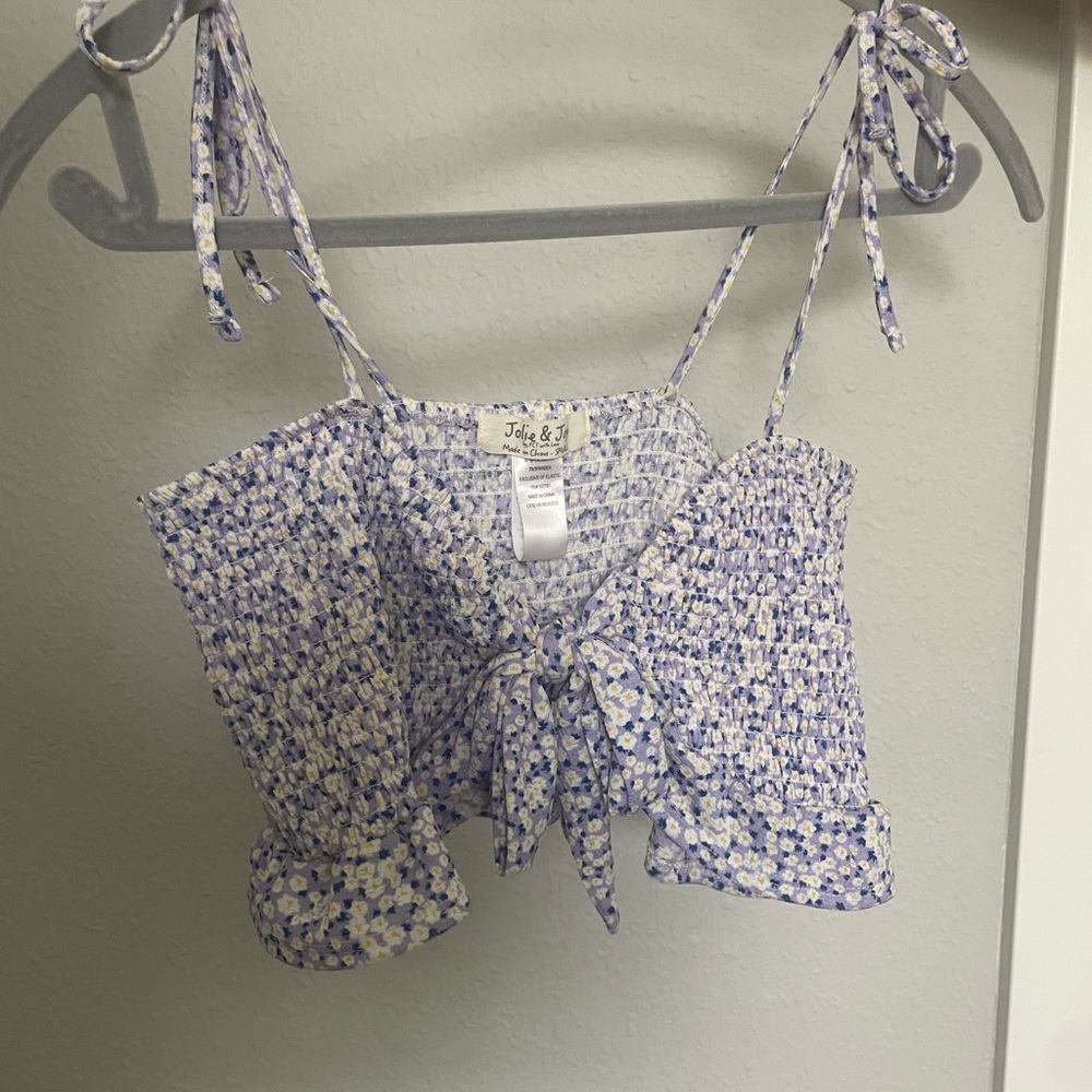 Women's Floral Blue Top